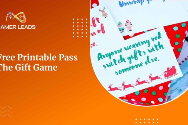 Free Printable Pass the Gift Game