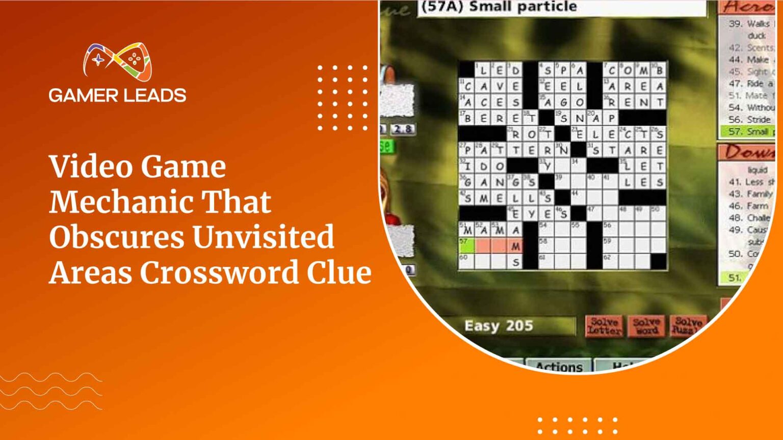 video game mechanic that obscures unvisited areas crossword clue