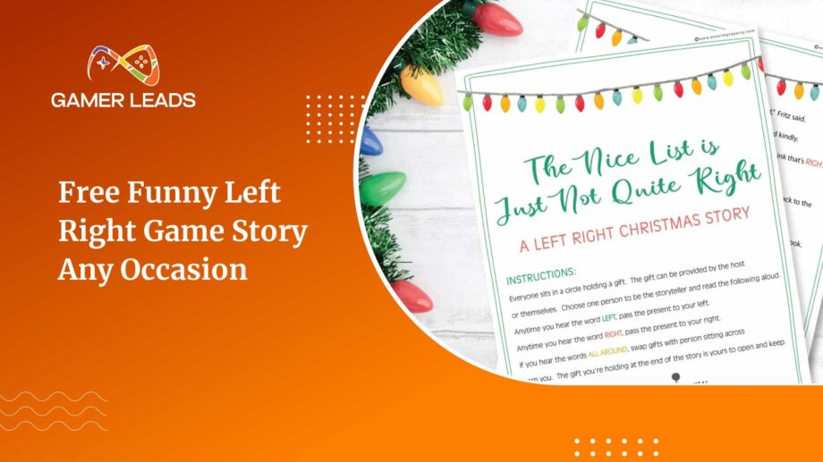 Free Funny Left Right Game Story Any Occasion